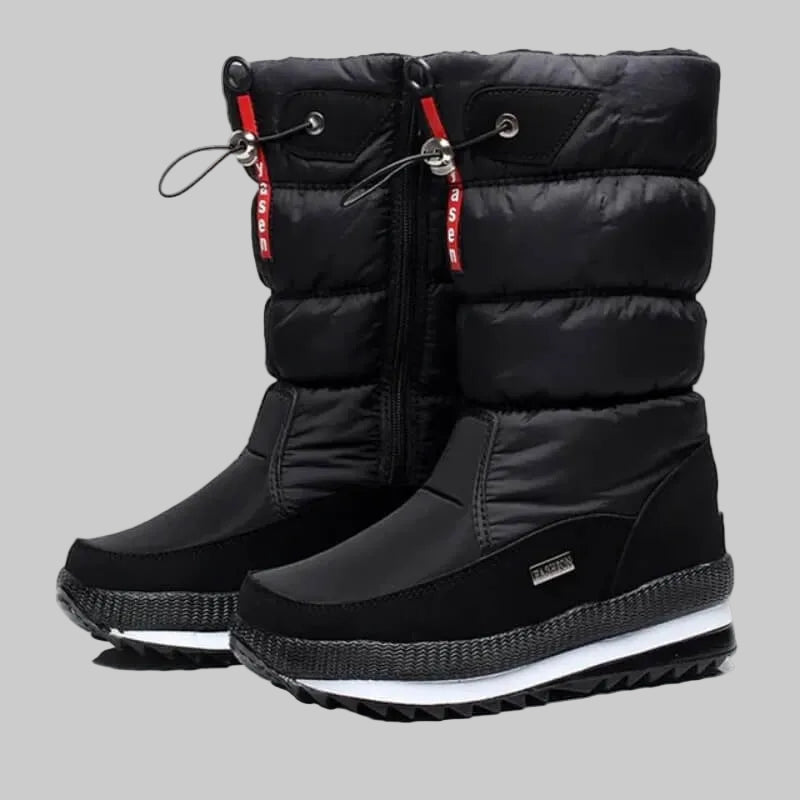 Leni | Damen Wasserdichte Puffer Schneestiefel mit Reissverschluss