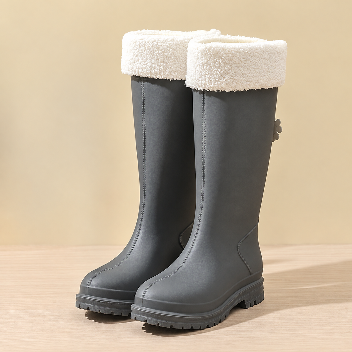 Jana | Damen Kniehohe Wasserdichte Fleecegefütterte Regenstiefel