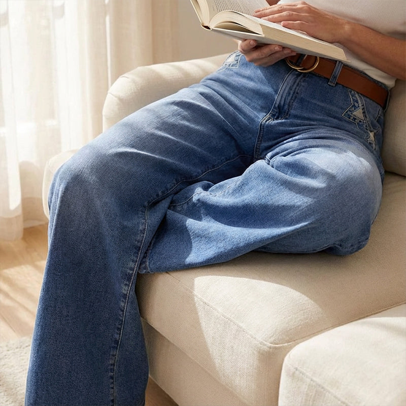 Geraldine | Damen Lässige Jeans mit Baggy Passform