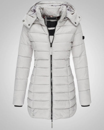 Serena | Damen Tailliertes Winter Daunenparka mit Kapuze