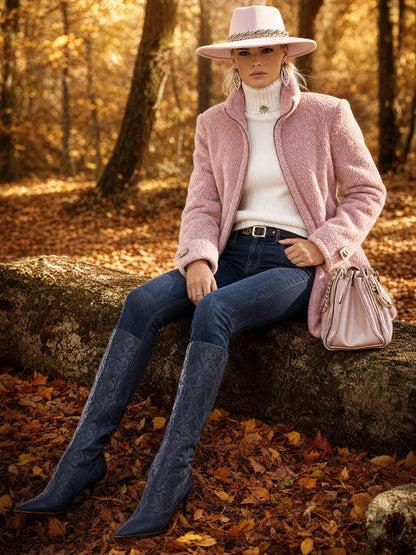 Rosanna | Damen Fleece Teddyjacke mit Reissverschluss