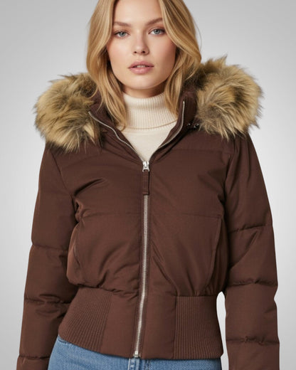 Irene | Damen Kurze Gesteppte Winter Parka Jacke