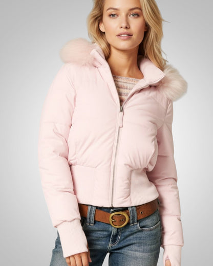 Irene | Damen Kurze Gesteppte Winter Parka Jacke