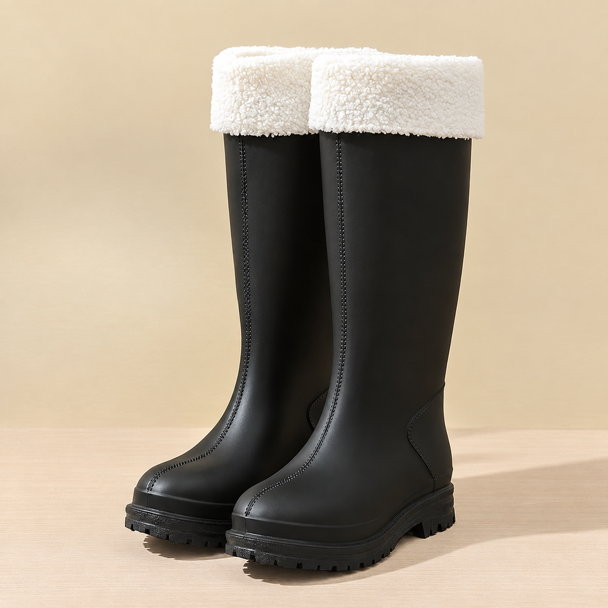 Jana | Damen Kniehohe Wasserdichte Fleecegefütterte Regenstiefel