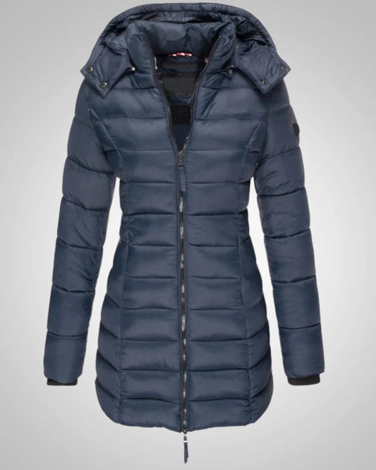 Serena | Damen Tailliertes Winter Daunenparka mit Kapuze