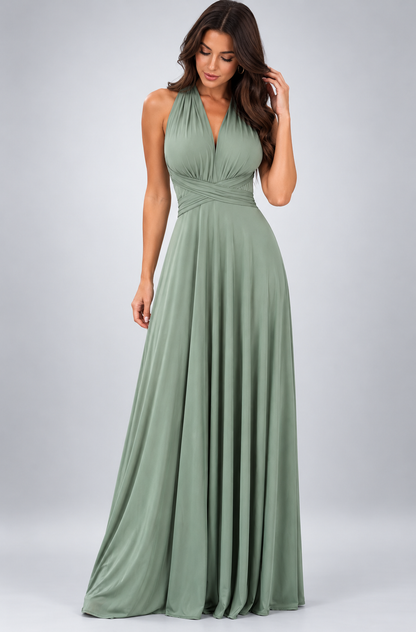 Miriam | Damen Wandelbares Rückenfreies Abend Maxikleid