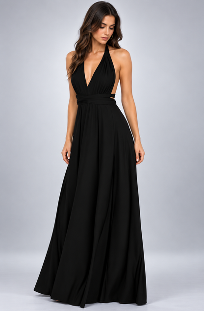 Miriam | Damen Wandelbares Rückenfreies Abend Maxikleid
