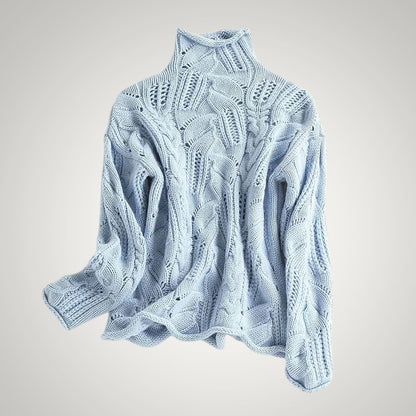 Romy | Damen Grobgestrickter Kuscheliger Strickpullover