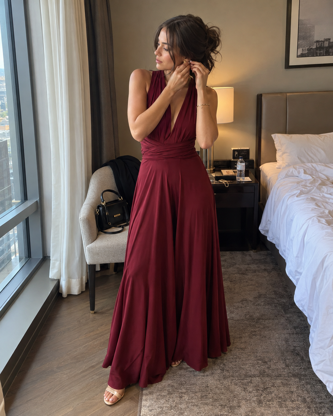 Miriam | Damen Wandelbares Rückenfreies Abend Maxikleid
