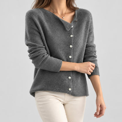 Christine | Damen Weiche Strickjacke mit Knöpfen