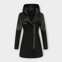Cosima | Damen Asymmetrischer Winterjacke mit Steppärmeln