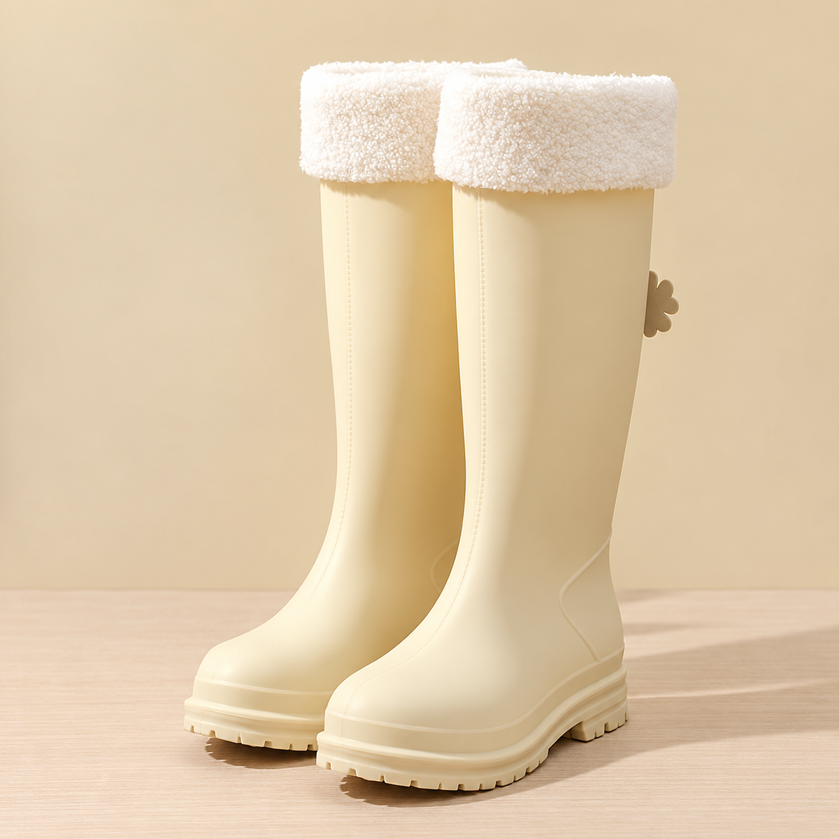 Jana | Damen Kniehohe Wasserdichte Fleecegefütterte Regenstiefel