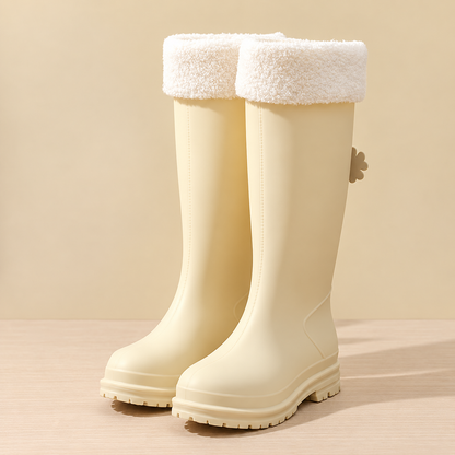 Jana | Damen Kniehohe Wasserdichte Fleecegefütterte Regenstiefel