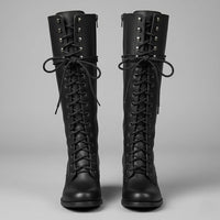 Emilia | Damen Hohe Geschnuerte Blockabsatz Stiefel