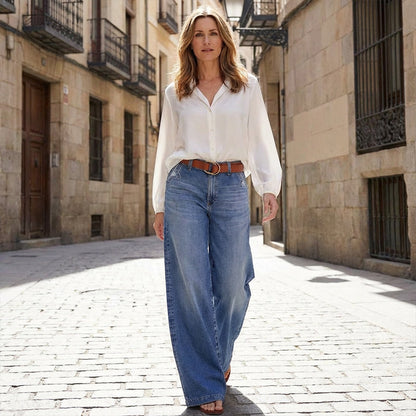 Geraldine | Damen Lässige Jeans mit Baggy Passform