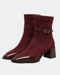 Jacqueline | Damen Mittelhohem Absatz Schnallenstiefeletten