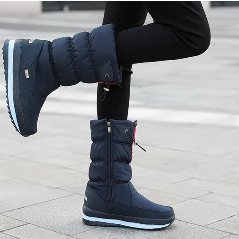 Leni | Damen Wasserdichte Puffer Schneestiefel mit Reissverschluss