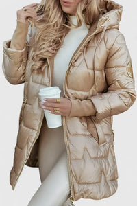 Lucia | Damen Elegante Winterparka Jacke mit Kapuze