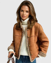 Mona | Damen Elegante Wollfutter Tailliert Jacke