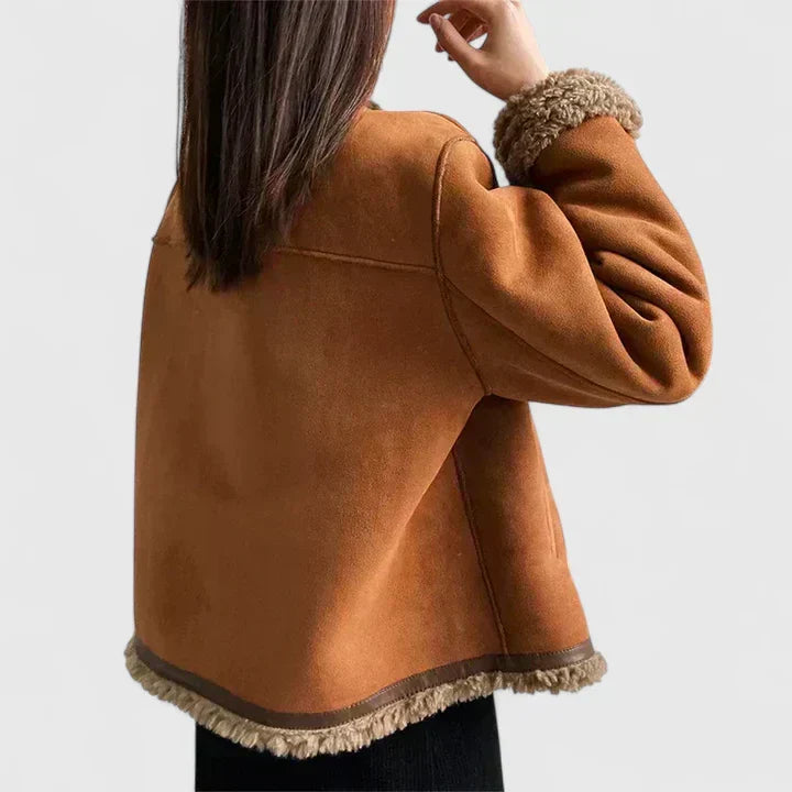 Mona | Damen Elegante Jacke mit Wollfutter Tailliert