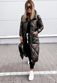 Nelly | Damen Gesteppte Winterparka Jacke mit Kragen