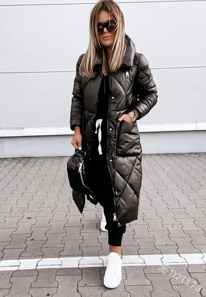 Nelly | Damen Gesteppte Winterparka Jacke mit Kragen