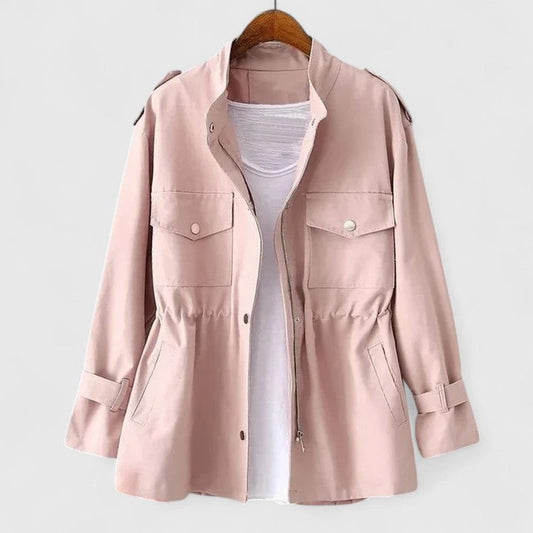 Sina | Damen Eleganter Taillierter Mantel mit Reissverschluss