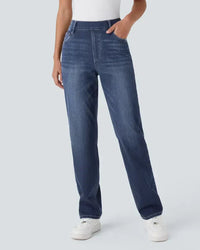 Yara | Damen Gerade Geschnittene Bequeme Stretch Jeans