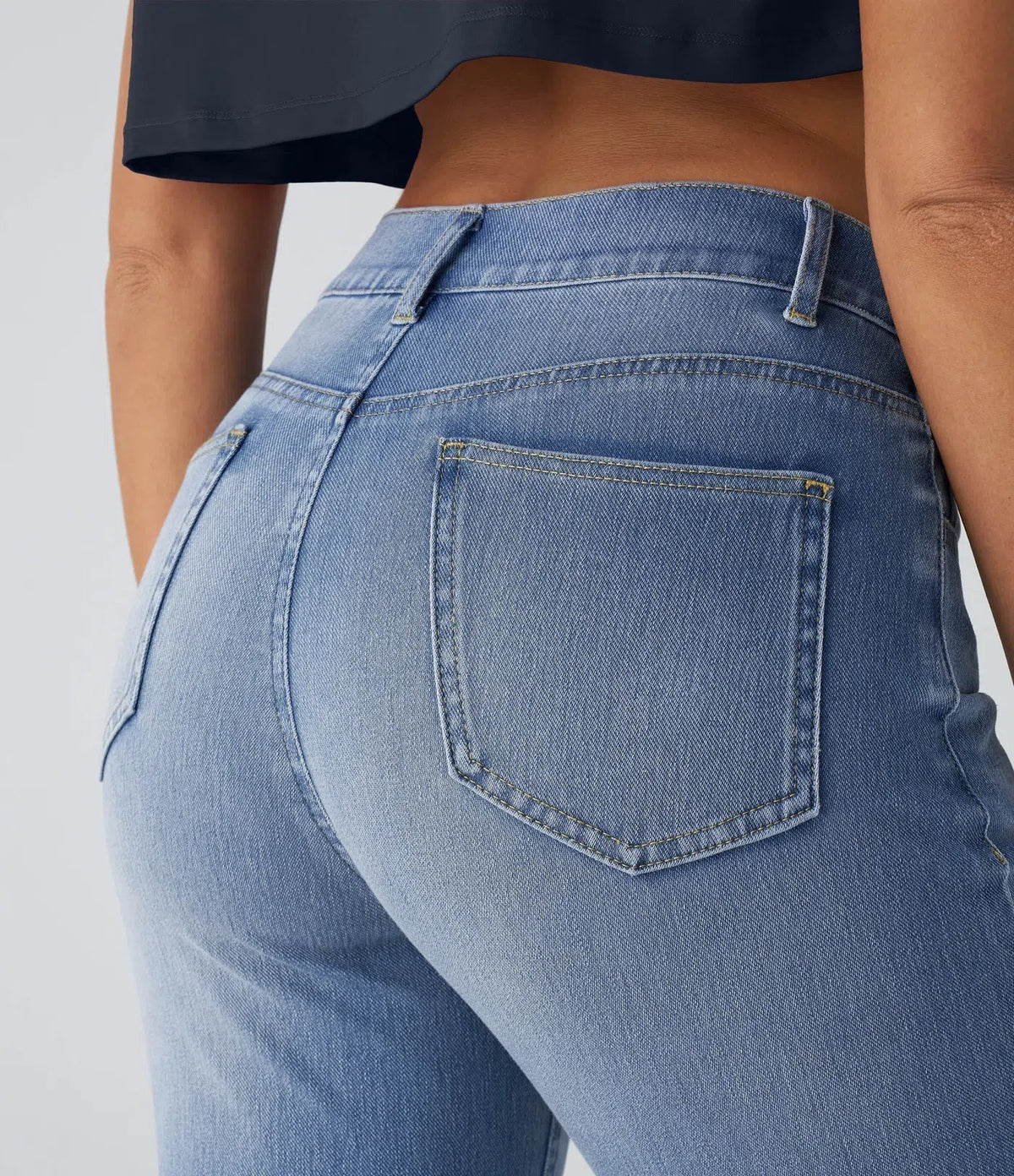 Yara | Damen Bequeme Stretch Jeans gerade geschnitten