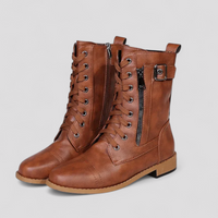 Zoe | Damen Geschnürte Stiefel mit Reissverschluss
