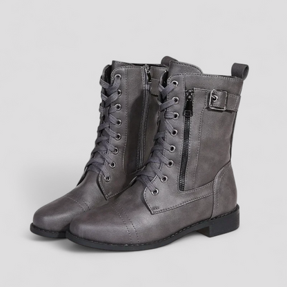 Zoe | Damen Geschnürte Stiefel mit Reissverschluss